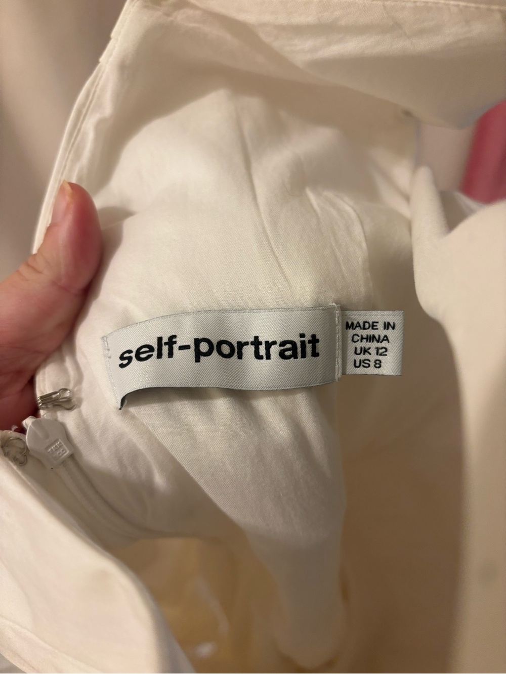 Self-Portrait White Sleeveless Tie-Front Mini Dress - Picture 4 of 5